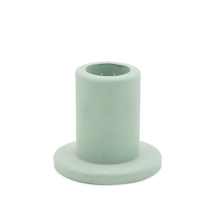 Photo: HAY Concrete Tube Candleholder in Emerald Green 