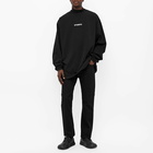 VETEMENTS Men's Long Sleeve Logo Label T-Shirt in Black/White