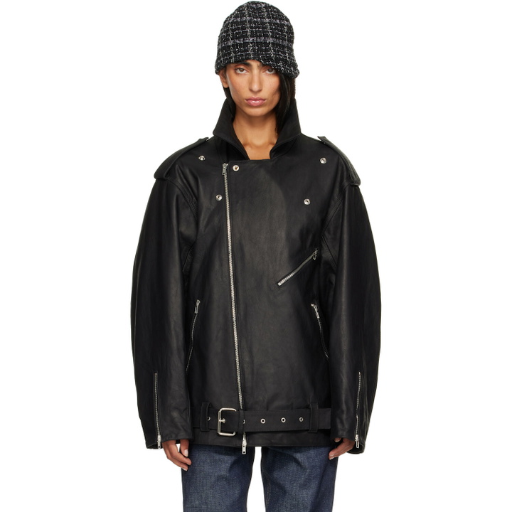 Photo: SECONDA Black Fonda Leather Jacket