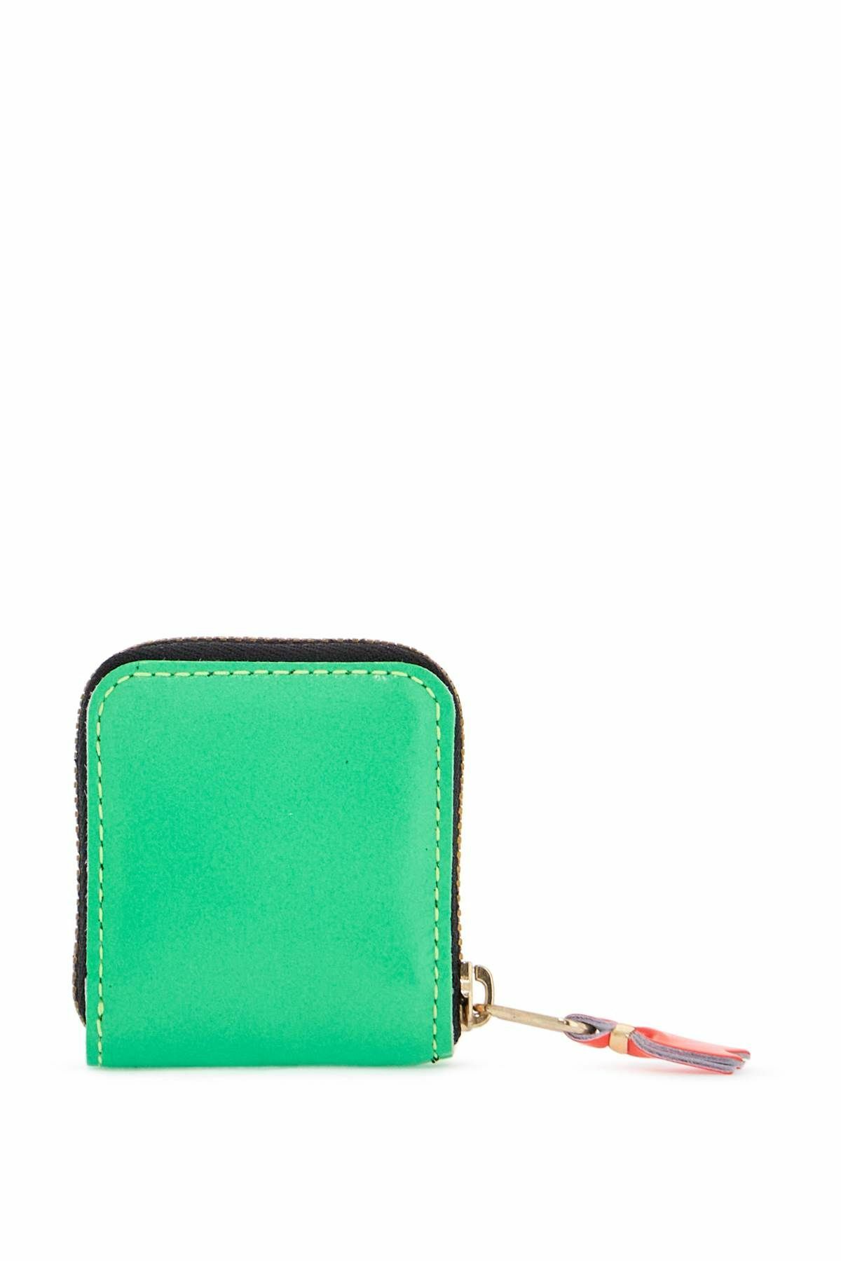COMME DES GARCONS WALLET portafoglio unisex verde in pelle di capra con zip Green
