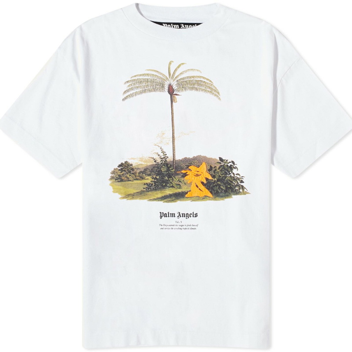 Photo: Palm Angels Men's Enzo From The Tropics T-Shirt in White