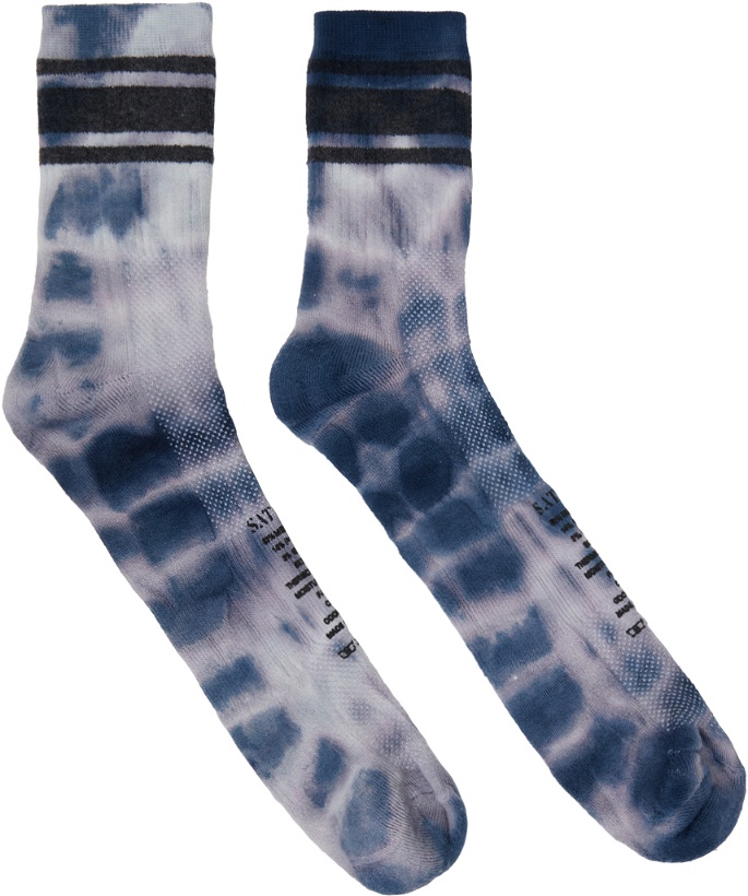 Photo: Satisfy Navy Tie-Dye Socks