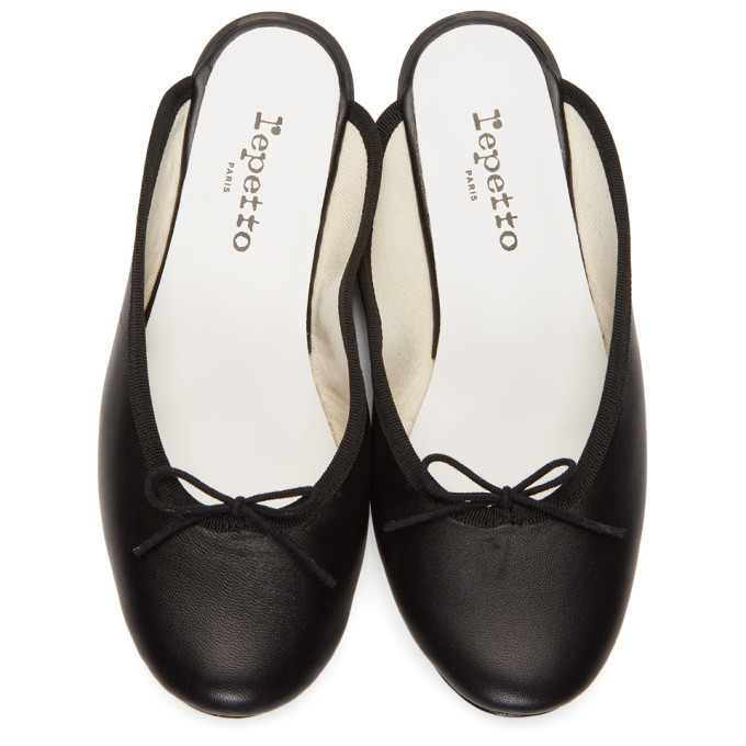 Repetto Black Leila Mule Ballerina Flats