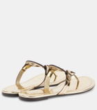 Tory Burch Miller metallic leather thong sandals