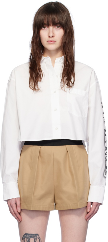Photo: alexanderwang.t White Cropped Shirt