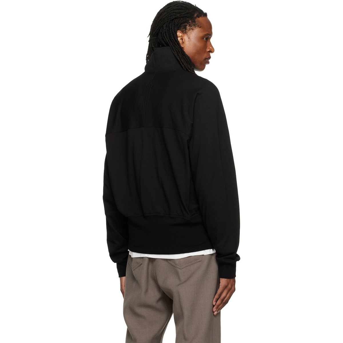 Rick Owens Black Tower Zipfront Jogger Track Jacket