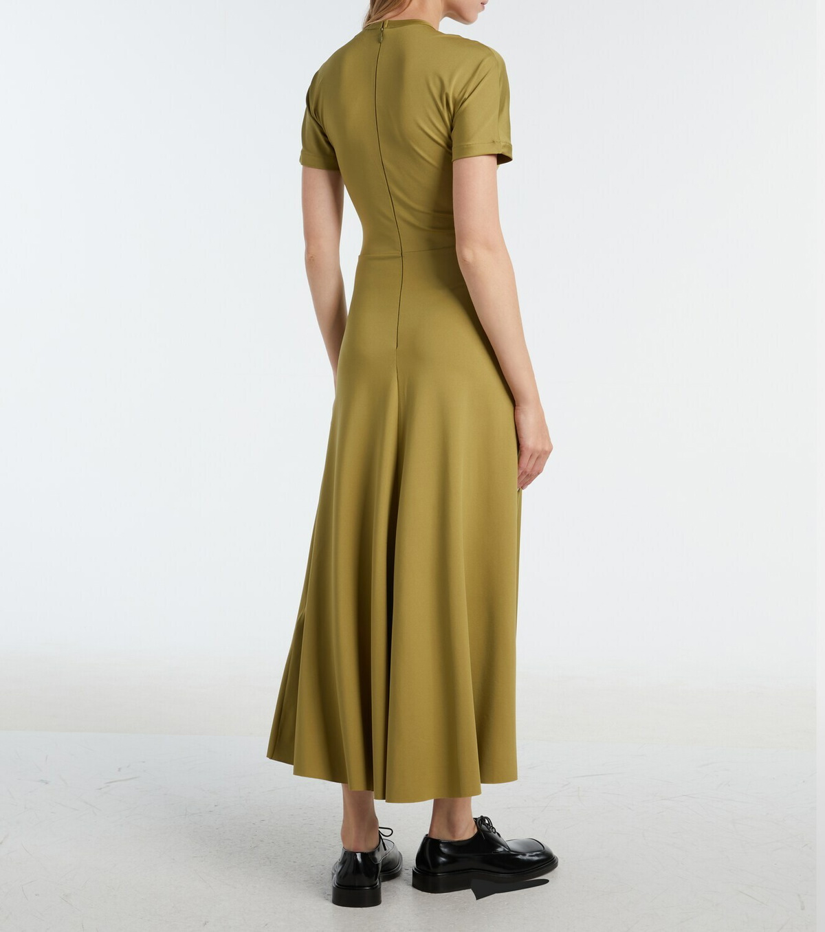 Victoria Beckham Gathered jersey T-shirt dress