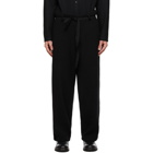 Yohji Yamamoto Black Wool Knit Trousers