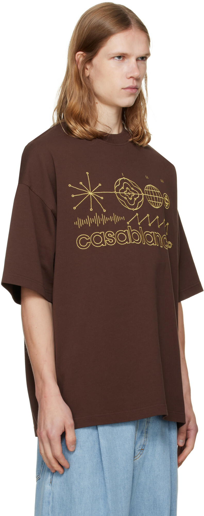 Casablanca Brown 'Code de Civilisation' T-shirt
