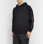 Givenchy - Flocked Loopback Cotton-Jersey Hoodie - Black