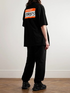 VETEMENTS - Oversized Logo-Print Cotton-Blend Jersey T-Shirt - Black