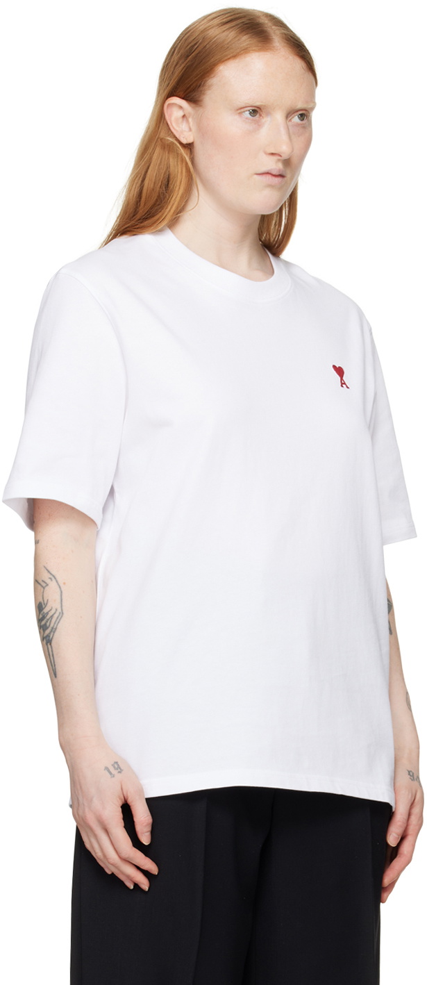 ami paris ホワイト 白Tシャツ Ami De Coeur Tシャツ ホワイト | AMI PARIS