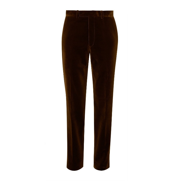 Photo: Favourbrook - Windsor Cotton-Velvet Suit Trousers - Brown