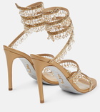 Rene Caovilla Chandelier embellished satin sandals