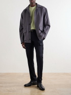 Slowear - Incotex Tapered Wool-Blend Flannel Cargo Trousers - Blue