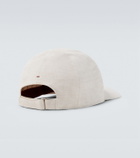 Loro Piana Logo linen baseball cap