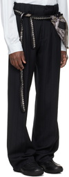 Kiko Kostadinov Black Tarhos Pleated Trousers