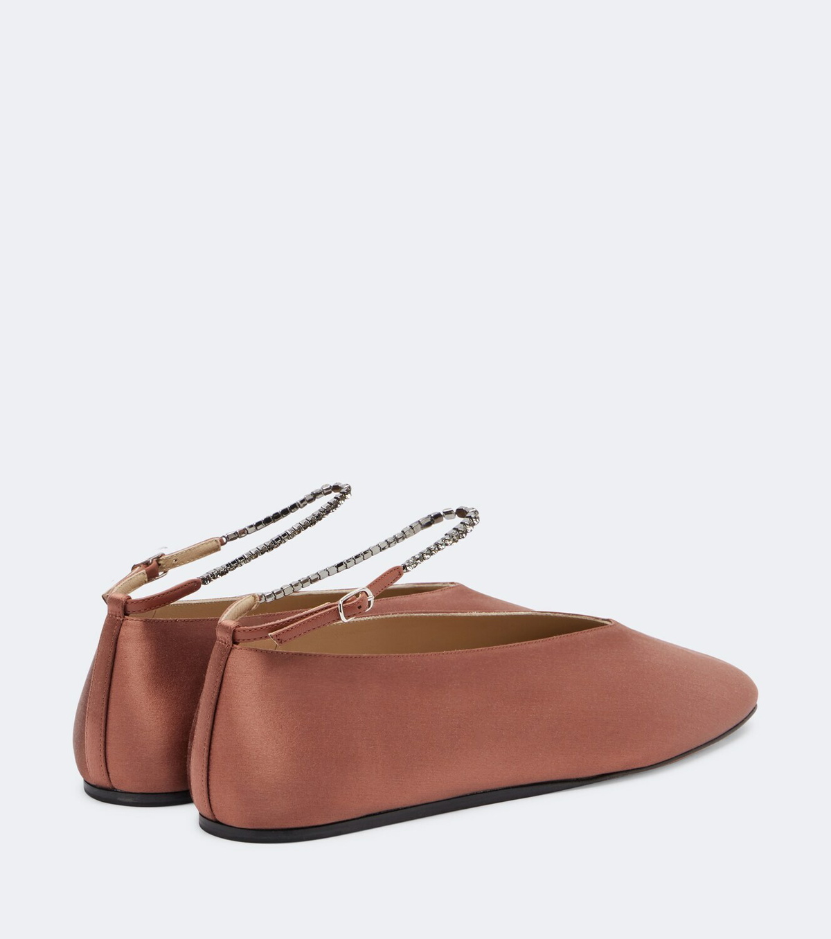 Le Monde Béryl Olympia embellished satin ballet flats