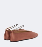 Le Monde Béryl Olympia embellished satin ballet flats