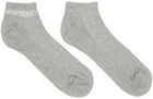 Burberry Grey Rib Intarsia Socks