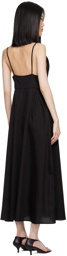 LESET Black Yoko V Midi Dress