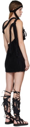 Ottolinger SSENSE Exclusive Black Twisted Towel Minidress