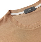 Theory - Clean Silk and Cotton-Blend T-Shirt - Brown