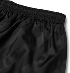 Fendi - Logo-Print Satin Drawstring Shorts - Black