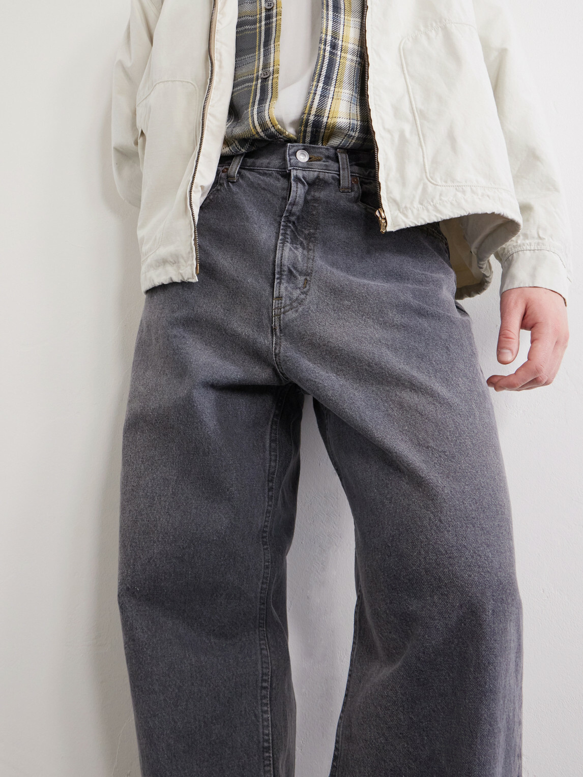 A.PRESSE - Wide-Leg Jeans - Gray