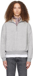 Acne Studios Gray Half-Zip Sweater