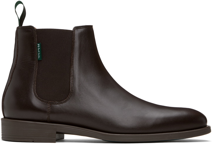 Photo: PS by Paul Smith Brown Cedric Chelsea Boots