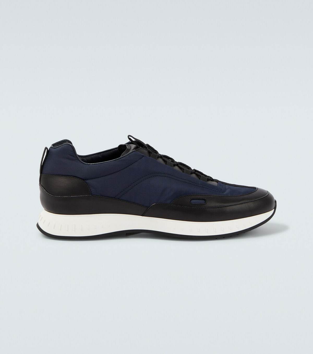 John Lobb Leather-trimmed slip-on sneakers