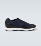 John Lobb Leather-trimmed slip-on sneakers