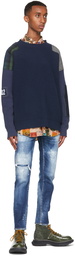 Dsquared2 Navy Camo Patch Sweater