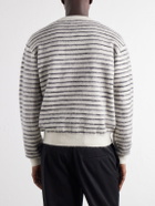TOM FORD - Striped Mohair-Blend Sweater - White
