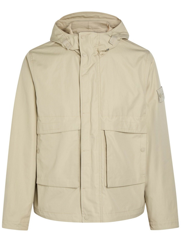 Photo: Stone Island Ghost Hooded Cotton-poplin Parka Jacket Beige