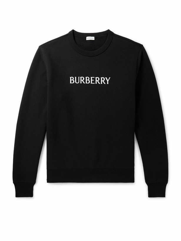 Photo: Burberry - Logo-Print Cotton-Jersey Sweatshirt - Black