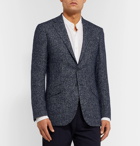 Richard James - Navy Spirit Houndstooth Hopsack Blazer - Blue