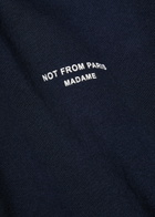 DRÔLE DE Monsieur Le T-shirt Slogan Printed Cotton T-shirt Navy