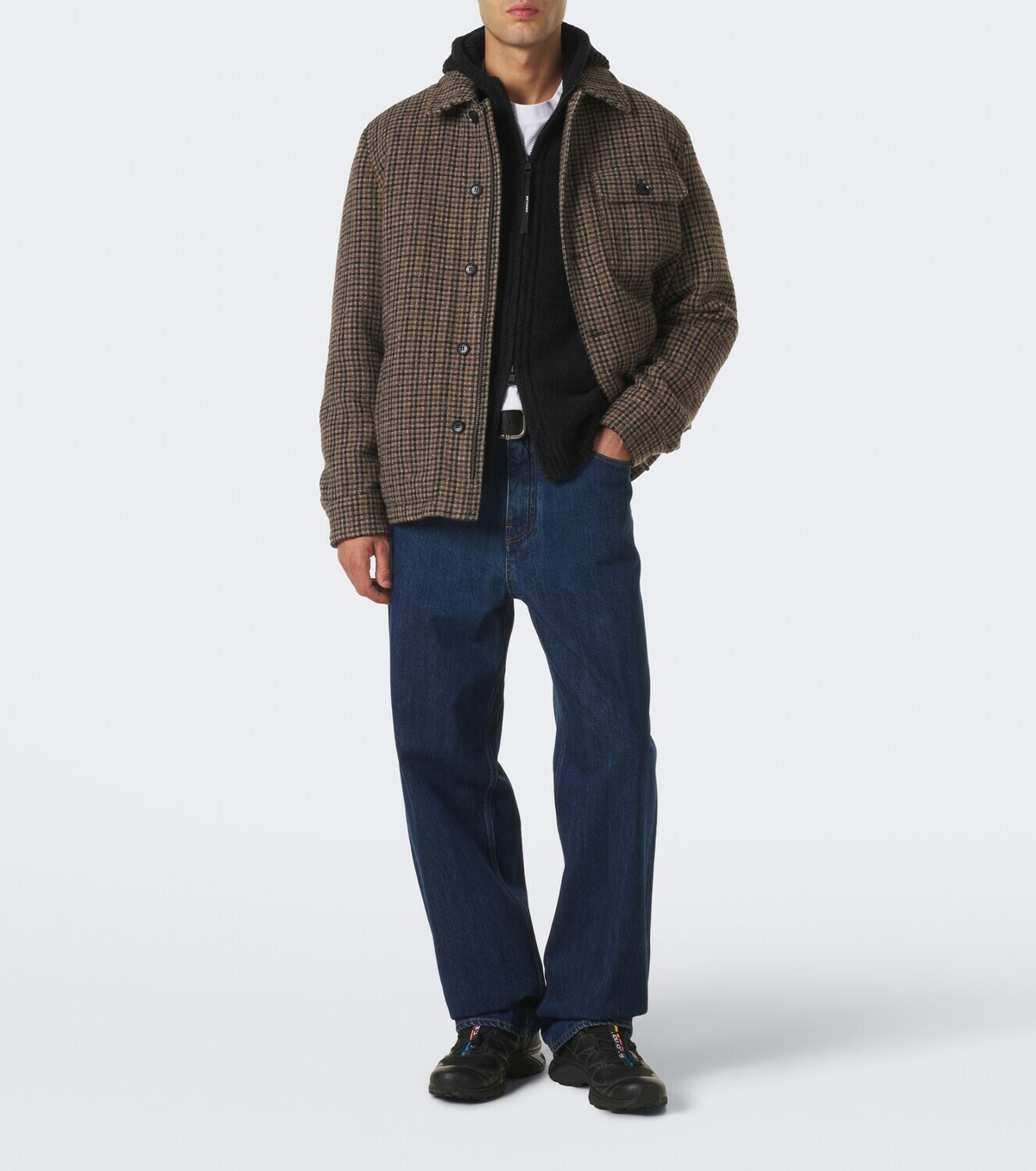 Moncler Wool-blend bouclé zip-up hoodie