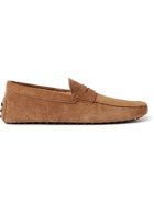 Tod's - Gommino Suede Driving Shoes - Brown