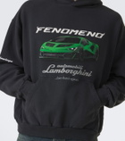 Balenciaga x Lamborghini printed cotton jersey hoodie