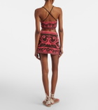 Valentino Cotton terry jacquard miniskirt