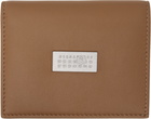 MM6 Maison Margiela Tan Leather Wallet