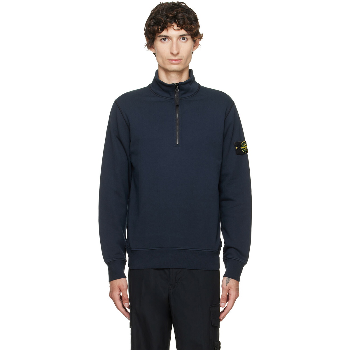 Stone Island Zip Pocket Crew Sweat Stone Island