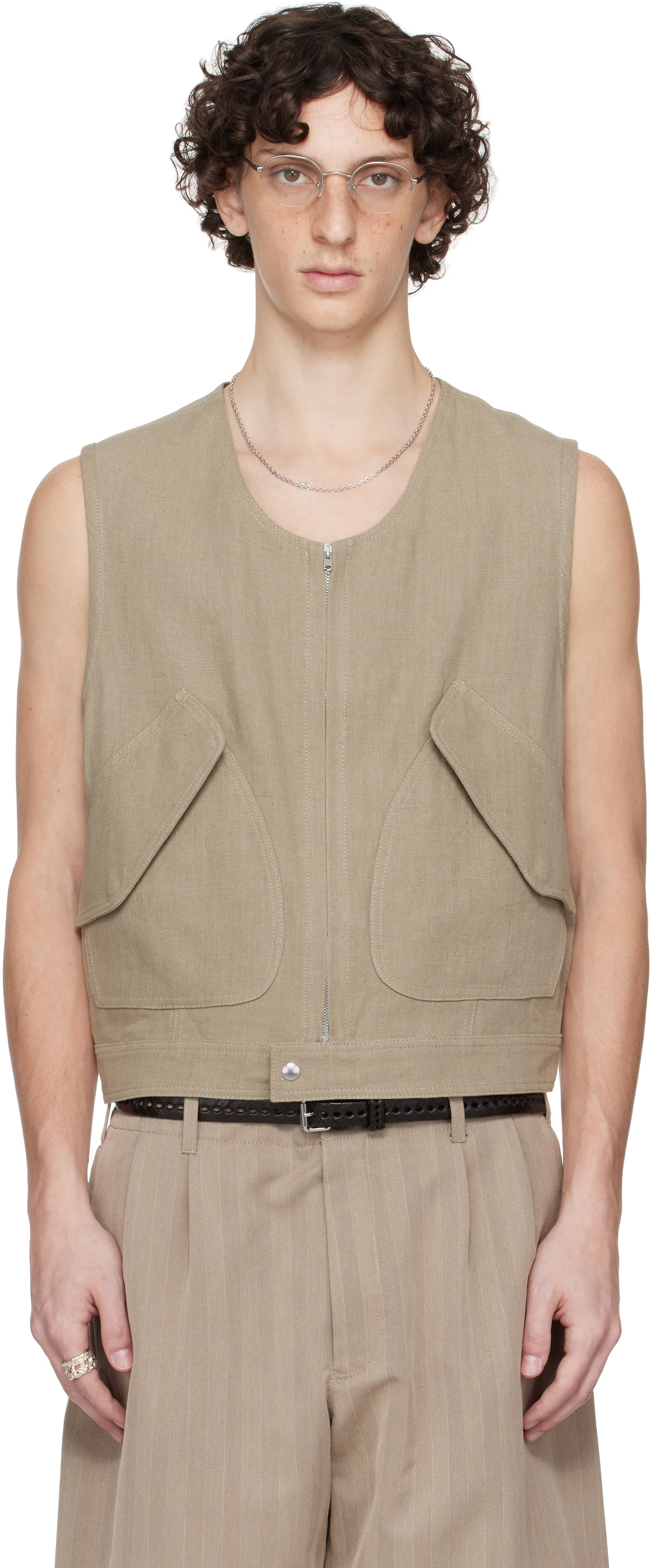 OUR LEGACY WORK SHOP Emporio Armani Beige Volo Vest