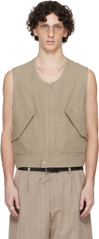 Photo: OUR LEGACY WORK SHOP Emporio Armani Beige Volo Vest