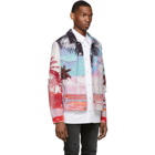 Balmain Multicolor Denim Palm Tree Jacket