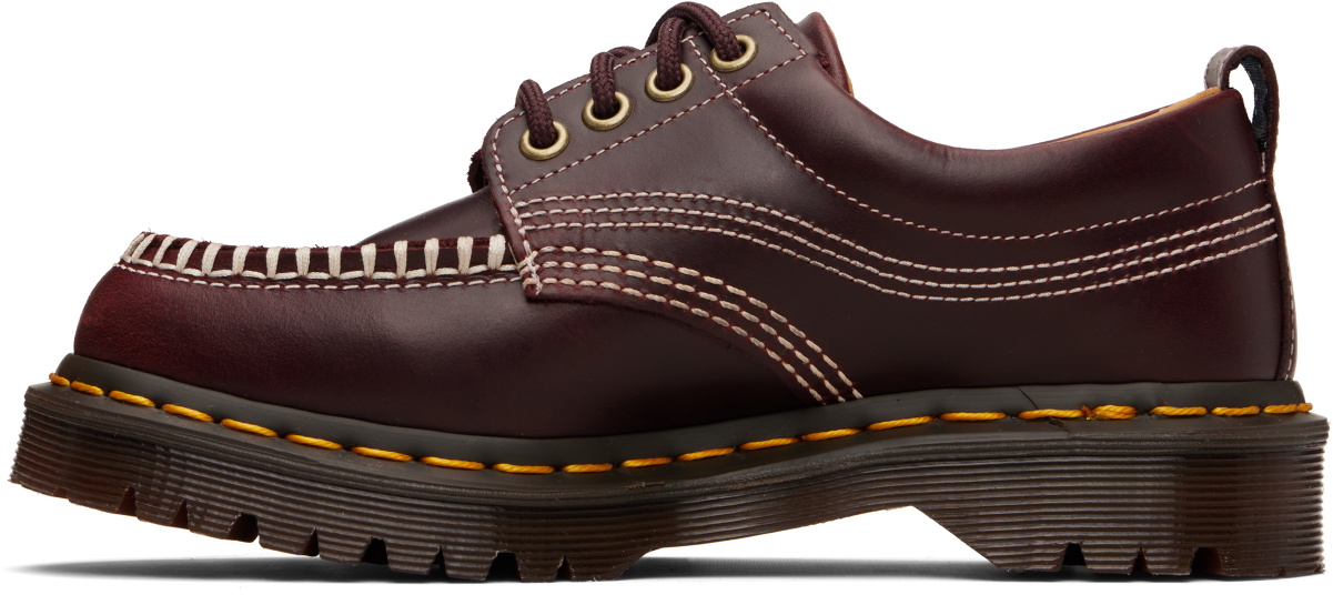 Dr. Martens Burgundy Lowell Leather Moc Toe Derbys