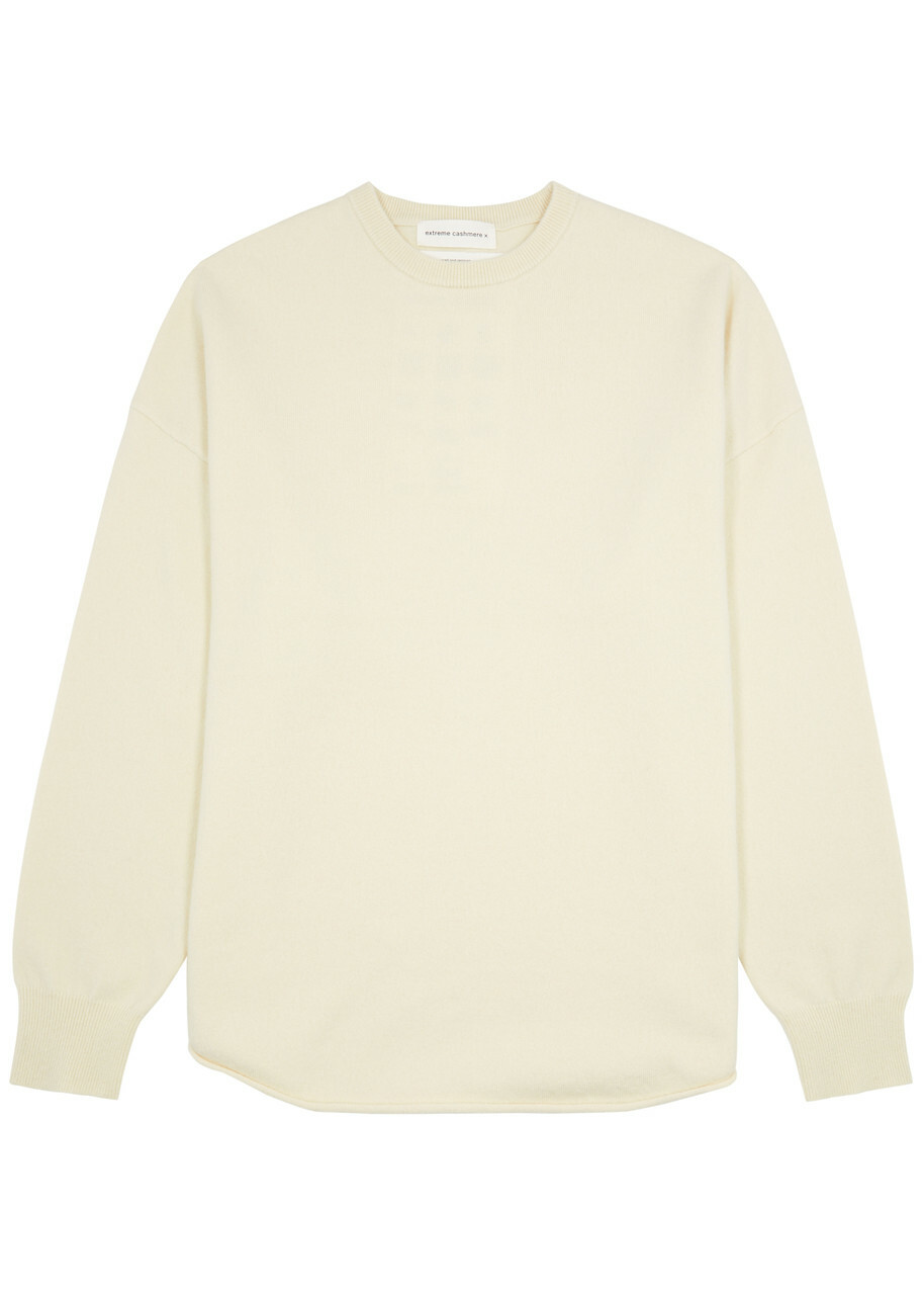 Extreme Cashmere N°53 Crew Hop Cashmere-blend Jumper - Cream - One Size